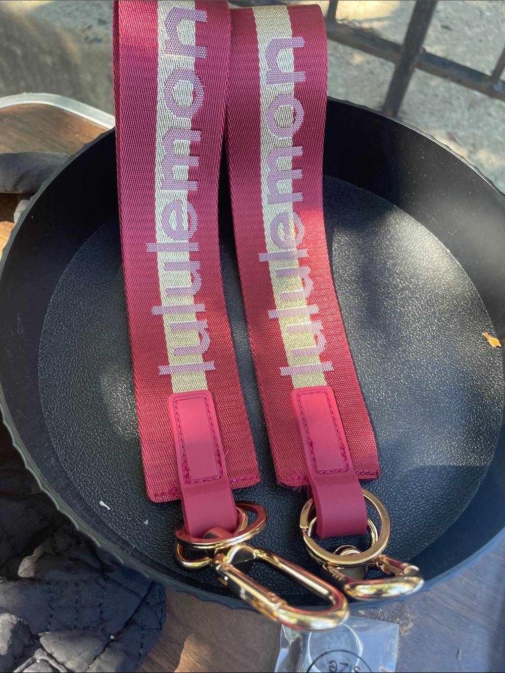 lululemon athletica Pink and Gold Key/Card Holder Strap